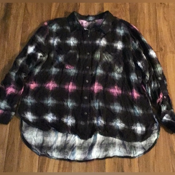 Rock & Republic Tops - Rock & Republic button down plaid flannel shirt